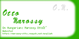 otto marossy business card